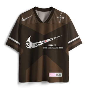 Camiseta de Fútbol Cristiano Jesús 33, Camiseta Deportiva con Diseño Religioso, Logotipo Personalizado, Camiseta de Malla Oversize, Ropa Urbana Religiosa, Venta al Por Mayor OEM - Product Image 2