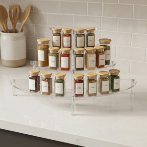 Acrylic Modern Portable Tiered Display Rack Clear Product Display Organizer Retail Counter for Stand for Boutique Stores - Product Image 3