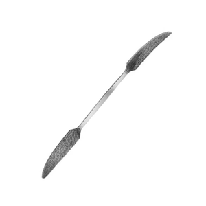 Râpe à os Putti Premium en acier inoxydable de qualité chirurgicale, double extrémité, orthopédique, extrémités plates et courbées, instruments de lissage osseux - Product Image 5
