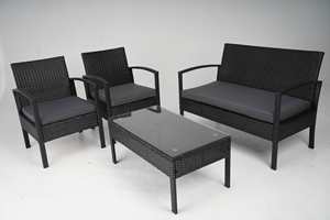 Phu Linh PLW-PATIO <b>4</b> <b>Seaters</b> Patio <b>Furniture</b> Ready Ship Modern Waterproof Pa Coating Luxury <b>Rattan</b> Outdoor Dining Set <b>Garden</b> - Product Image 6