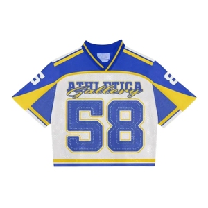 Camisetas de Fútbol Americano Retro Sublimadas Personalizadas para Hombre, Diseños Personalizados, Malla de Poliéster, Corte Cuadrado - Product Image 3