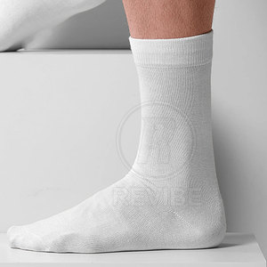 Cotton Breathable High Quality Crew <b>Socks</b> for <b>Men</b> Winter Gym Sports Customizable - Product Image 2