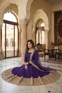 Indian Pakistani Ethnic Wear Wholesale Designer Kurti Set Bridal Lehenga Anarkali Gown Supplier Modern Party Roman <b>Silk</b> - Product Image 3