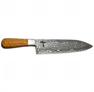Cuchillo de Cocina Artesanal de Acero de Damasco con Mango de Madera de Miel - Product Image 1
