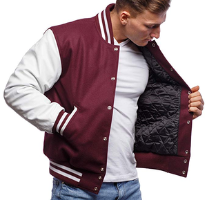 Good Quality Wholesale Custom Baseball Letterman Varsity Bomber <b>Jacket</b> <b>Canvas</b> Eco-Friendly Windproof Winter Men - Product Image 2