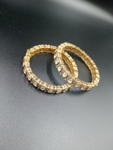 luxury Gold Plated <b>bangle</b> with moissanite handmade <b>bangle</b> trendy <b>bangle</b> Indian <b>bangle</b> - Product Image 4