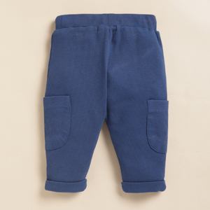 Paquete de 2 mallas con cordón de elastano de bambú orgánico de calidad superior-Azul marino + Denim ligero - Product Image 2