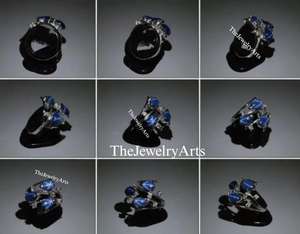 Anillo de compromiso Star Sapphire de plata de ley 925, anillo de estrella azul multicolor, anillo de estrella Cornflower Lindy, regalos para ella, joyería hecha a mano - Product Image 3