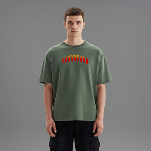 Top premium quality 100% cotton oversized men's t-shirt drop shoulder short-sleeve solid custom logo baggy fit t-shirt <b>for</b> man - Product Image 4