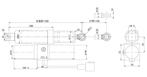 Actuador Lineal Eléctrico de 5 Toneladas con <span class=keywords><strong>Rueda</strong></span> de Apoyo de 400 kg, Actuador Lineal de 12V y 800 mm, <span class=keywords><strong>Motor</strong></span> de Superficie Parabólica, Kits de Accionamiento para Lodo, Levas - Product Image 3