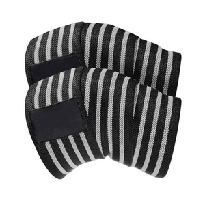 Vendas para Rodillas con Diseño Multirrayas, Cierre Ajustable de Gancho y Bucle, Soporte para Levantamiento de Pesas y Powerlifting, Personalización OEM, Venta al por Mayor - Product Image 2