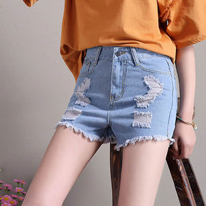 Shorts de Mezclilla Azules Clásicos para Mujer, Diseño con Estampado Láser, Estilo Diario, Shorts de Mezclilla Modernos para Mujer, Shorts de Mezclilla de Verano para Mujer - Product Image 6