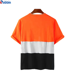 เสื้อยืดคอกลมแขนสั้นทรงหลวมสำหรับผู้ชายไซส์ใหญ่จากปากีสถาน ผ้าไหม/ผ้าฝ้าย แห้งเร็ว ระบายอากาศได้ดี สีสันตัดกัน เหมาะสำหรับฤดูร้อน - Product Image 2
