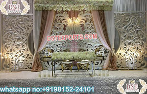 Glamorous Wedding Event Round Frame Stage Traditional Round Frames for Wedding Stage Wedding <b>Gold</b> <b>Medallion</b> Stage Backdrop USA - Product Image 3