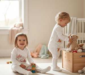 Stockify MultiBrands Baby Unisex Long Sleeve Romper Footed Onesie Floral Animal <b>Print</b> Cotton Loungewear West Bengal for <b>Nursery</b> - Product Image 1