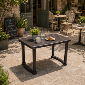 Modern Lightweight Contemporary <b>Outdoor</b> Dining <b>Table</b> Oak Hotel Villa Apartment Bedroom Living Room Virgin <b>Plastic</b> Waterproof - Product Image 6