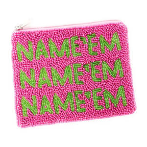 Embroidery Seed Beaded Handmade Clutch Coin <b>Purse</b> <b>Small</b> Colorful Zipper Closure Unisex High Quality Eco-Friendly Durable - Product Image 1