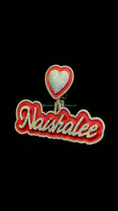 Pendentif en émail rouge personnalisé VVS Moissanite dernier Iced Out Brilliant Cut 925 Silver Gold Plating Hip Hop Heart Bail Enamel Pendant - Product Image 4