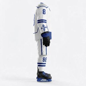 Nuevo Conjunto de Uniforme Profesional de Hockey sobre Hielo de RIVIAN ATLANTIC, Impresión por Transferencia de Calor, Manga Larga, Material 100% Poliéster para Hombre - Product Image 4