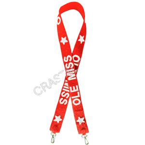 Correa de monedero con cuentas personalizadas a cuadros Star Ole Miss, correas de bolso con cuentas de oro blanco, accesorios de moda para bolsos - Product Image 1
