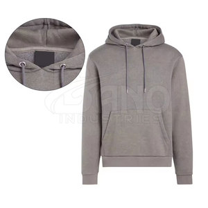 Nouveaux sweats à capuche délavés à l'acide, 100 % coton, doublure polaire, écologiques, séchage rapide, vêtements d'hiver, logo personnalisé pour hommes - Product Image 5