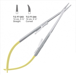 คีมจับเข็มทันตกรรมพรีเมียม Olsen Hegar ทำจากทังสเตนคาร์ไบด์ (TC) พร้อมด้ามจับสีทอง ผลิตจากสแตนเลสสตีล ทนทาน - Product Image 6