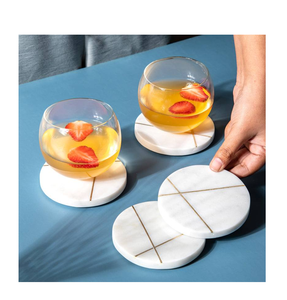 <b>Marble</b> <b>Coaster</b> Mats 10 Mm Thick Non Slip Solid Design For Table Decoration Modern Design <b>Marble</b> <b>Coaster</b> - Product Image 3