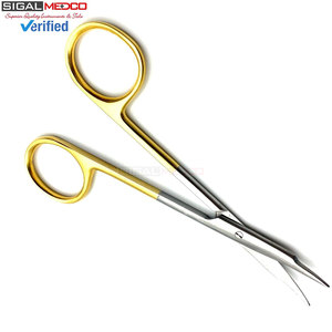 Tijeras de Tenotomía Stevens Curvas de 11 cm, de Carburo de Tungsteno y Acero Inoxidable, Tijeras Quirúrgicas Manuales de Precisión para Tejidos, Certificadas por la CE - Product Image 3