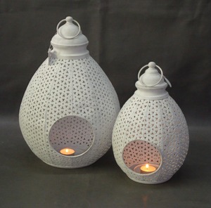 Lanternes décoratives pour la maison, nouvelle conception, découpées au laser, avec finition thermolaquée, pour espaces extérieurs et intérieurs, style Urban Born Antique. - Product Image 6