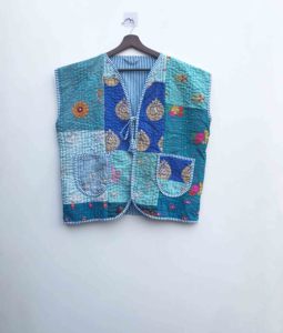 Chaleco Acolchado Estilo Khambadi Personalizado, Chaleco de Algodón Orgánico Khambadi, Chaqueta de Invierno Hecha a Mano - Product Image 1