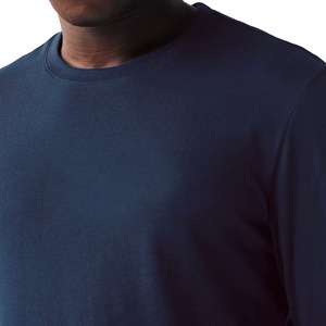 Camiseta de calidad profesional con cuello redondo, camiseta de manga larga lisa de alta calidad con logotipo personalizado, camiseta de manga larga de algodón 100% para hombre - Product Image 2