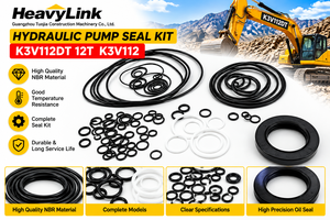 Kit de sellos para bomba hidráulica K3V112DT 12T K3V1112, juego de reparación de sellos de aceite para excavadora, piezas de junta NBR - Product Image 2