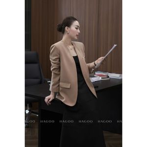 เสื้อคลุมผู้หญิงแบบเปิดด้านหน้า คอปกเว้า ตัดเย็บอย่างดี ผ้าทอเนื้อแน่น กันยับ ใส่ทำงานหรือเดินทางได้ น้ำหนักเบา - Product Image 1
