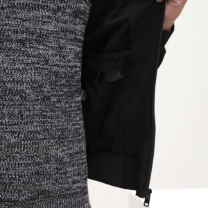 Veste coupe-vent homme personnalisée avec logo, prix de gros, grande taille, en nylon satiné uni, style bomber avec col montant - Product Image 1