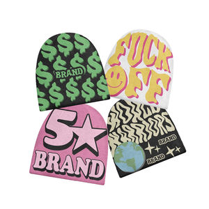 Bonnet en tricot souple sans revers 2026 |   Coton acrylique jacquard style ski |   Bonnet d'hiver personnalisé avec logo OEM - Product Image 5