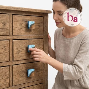 Poignée de meuble carrée en résine bleue, design côtier, multifonctionnelle et durable, pour la maison, le bar, la chambre, le bureau à domicile, l'hôtel - Product Image 2