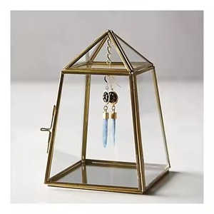 Gift Metal & Glass Jewelry <b>Box</b> Premium <b>Trinket</b> Organizer for Rings Earrings Necklace Bracelet Wedding Anniversary Gift - Product Image 4