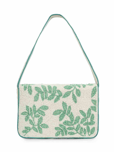 Magnifique sac à main brodé de perles florales pour femmes avec détails faits à la main et perles colorées - Product Image 1