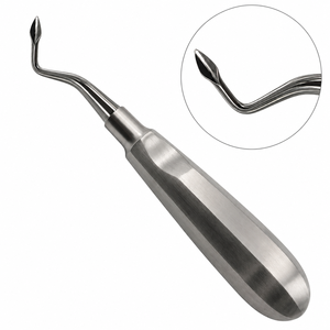 Elevador de Raíces Curvo Izquierdo Grande, Manual, de Acero Inoxidable, Instrumento Dental para Extracción, Herramienta Quirúrgica Profesional - Product Image 1