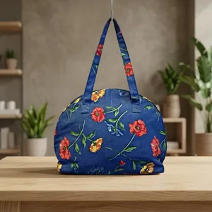 Stylish Luxury Designer Cotton Hand <b>Bags</b> <b>for</b> <b>Women</b> Large Capacity Zipper Closure Unique Patterns Daily Use College <b>Office</b> Travel - Product Image 2