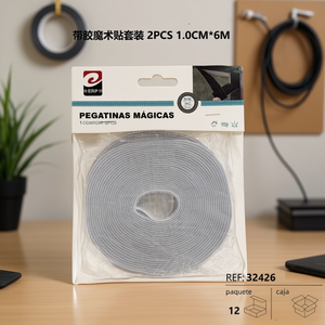 12/U PEGATINAS MAGICAS Adhésif pour bande Velcro 1CM*6M Fixation durable et polyvalente - Product Image 3