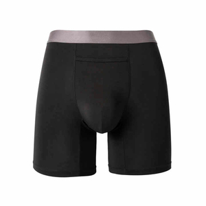 Solid Black Mens Compression Shorts Breathable <b>Mid</b> Waist Gym Fitness Running Training Sports Base <b>Layer</b> Wholesale Supply - Product Image 3