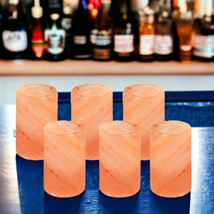 Vaso de Sal Rosa del Himalaya Tallado a Mano, Copa para Beber Natural para Bar, Restaurante y Fiestas - Product Image 4
