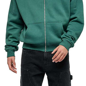 Men's Full <b>Zip</b> <b>Hooded</b> Sweatshirt Premium Cotton Blend Custom Logo OEM Private Label Wholesale Apparel Factory - Product Image 3