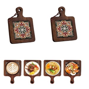 Handcrafted Square Ceramic <b>Trivets</b> with Traditional Chinese Design-Eco-friendly Durable Lightweight-Wholesale Moradabad - Product Image 1