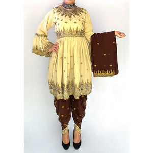 Robe afghane traditionnelle pour femmes, musulmane, à manches longues, élégante, brodée, coupe ample, vêtements ethniques modestes pour femmes - Product Image 3
