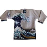 Kimono de BJJ blanc SHIMERU, coupe classique, unisexe, 100% coton, respirant, léger, 380g, vêtements d'arts martiaux, logo imprimé, cordon de serrage