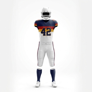 durable american football uniform for youth leagues with customized sublimation printing reinforced stitching breathable mesh - Product Image 1