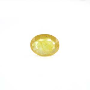 Natural Yellow Sapphire 3.85 Carat Oval Cut Loose Gemstone for Fine Jewelry - Product Image 1