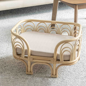 Cama para perros de ratán, nuevo diseño, productos artesanales para mascotas, sofá cama para cachorros, nidos, camas para gatos de caña natural - Product Image 2